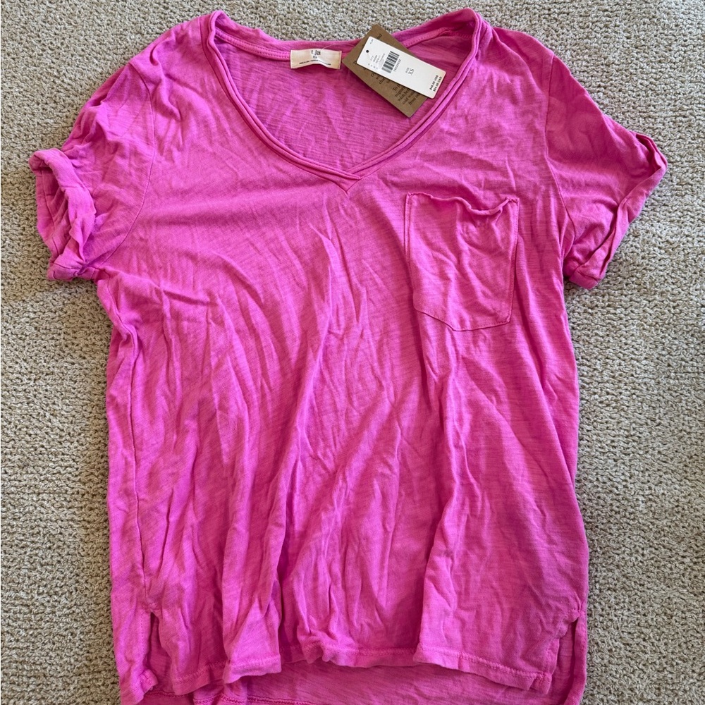 T.La Bright Pink Short Sleeve Tee